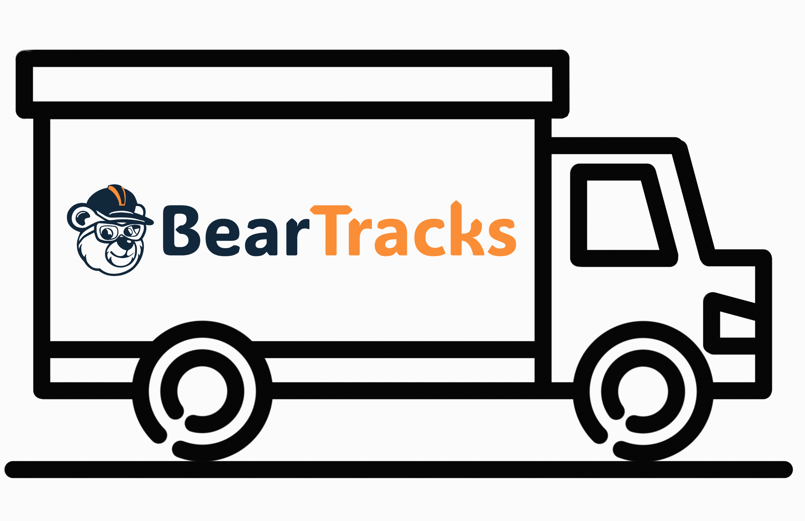 truck with BearTracks logo
